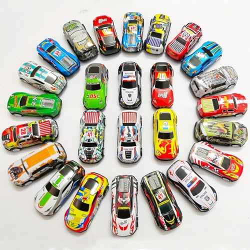 15 PCS Pull Back Toy Cars Mini Auto Toy Car Set Metal Model Car Pull Back Cars for Children Boys and Girls Birthday Party Gifts