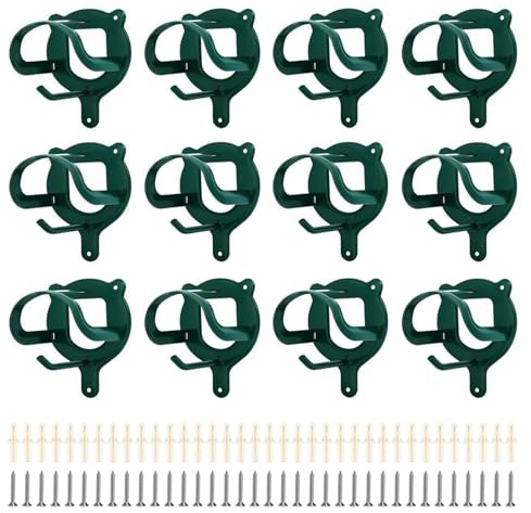 Goldmeet Pferd Zaumzeug Gestell 12er Pack, Trense Halterung Trense Haken mit Rohren und Schraube, Metall Zaumzeughalter Halter Aufhänger Pferd Zaumzeug Pferd Scheune Zubehör für Sattelkammer