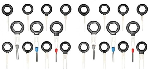 GIWFBQTR 22PCS Voiture Carte de Circuit de Prise de Voiture Faisceau de Borne Sertissage du Connecteur de Prelevement D'Extraction Ensemble D'Outils D'Aiguille Arriere de Suppression