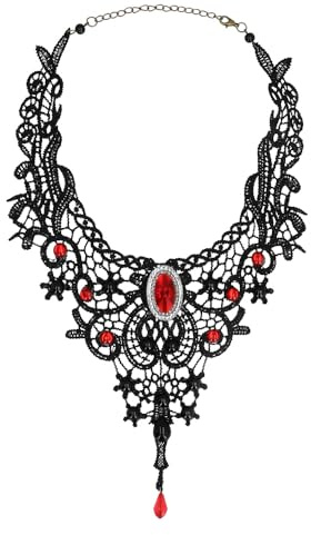 Boland 73129 - Halsband Vampir Gisela, Halskette für Kostüme, Halloween und Karneval, Hexe