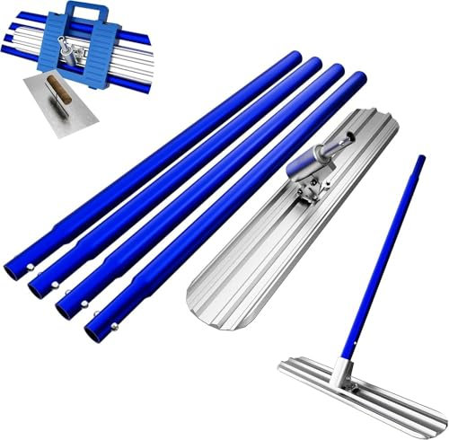 Outils de béton en alliage d'aluminium et de magnésium avec 4 poignées combinables, taloche en béton avec boîte à outils de transport, truelle, kit de taloche en béton pour finition du béton, taille M