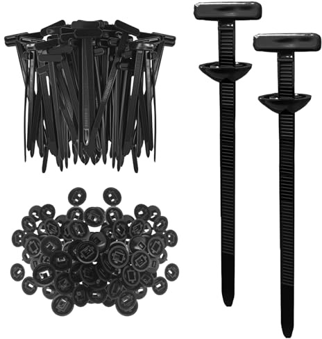 Gsrhzd Universale Fascette Stringicavo in Nylon, 50 Pezzi Nylon Universale Cable Tie Buckle, Pesante Nera Plastica Fascette Fermacavi, per la Riparazione DellAuto e Gestione Quotidiana