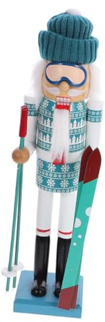 Cabilock Casse Noisette Traditionnel Soldat de Sculpté Main Décoration de Bureau Festive pour Table de Noël