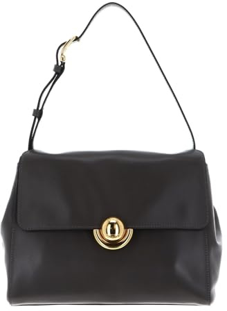Furla Leder Schultertasche Domus Shoulder Bag 27 Urban Gray taupe