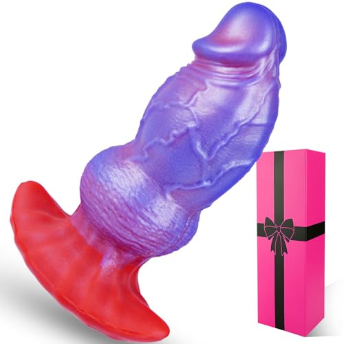 Dildo monstrueux réaliste de 24 cm en silicone, extra large (6,8 cm de diamètre) avec nœud canin épais, grand dilatateur anal prostatique et base portable, idéal pour utilisateurs expérimentés