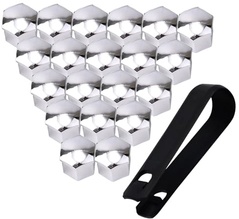 Altricorva 20-Piece 19mm Hexagonal Lug Nut Covers Set with Removal Tool for Vehicle Wheel Protection and Aesthetic Enhancement