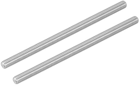 QUARKZMAN 2 Stück M8-1.25x140mm Vollgewindestangen Gewindestangen Stiftschrauben 304 Edelstahl Lange Gewindeschrauben Hardware Für U-Schrauben Klammern Aufhänger Silber