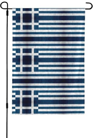 Drapeau grec double face, décoration saisonnière pour cour avant porche