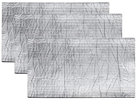 PENIKOKO 6 Feuilles Coton Isolant Phonique avec Aluminium Épais Insonorisation Thermique et Acoustique pour Voiture Toit et Mur Facile à Installer