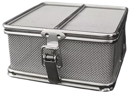 Oshhni Panier de Nettoyage à ultrasons, Machine à ultrasons Multifonction Portable en Acier Inoxydable pour Le Nettoyage à la Vapeur de Bijoux et de Petites