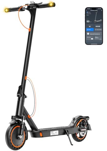 TODIMART E Scooter mit Straßenzulassung T-Serie, 30-35km Reichweite | 500W Spitzenleistung, mit App Bluetooth, Doppelbremssystem, IPX5 wasserdicht, Notlaufreifen, BMS