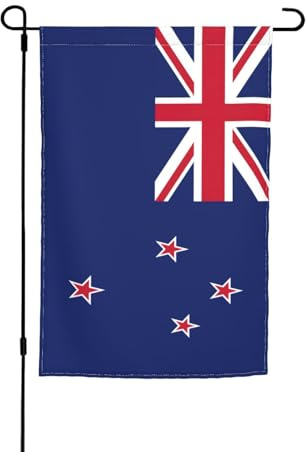 Drapeau de jardin imprimé drapeau de la Nouvelle-Zélande 30 x 45 cm double face petite toile de jute cour extérieur décoration intérieure
