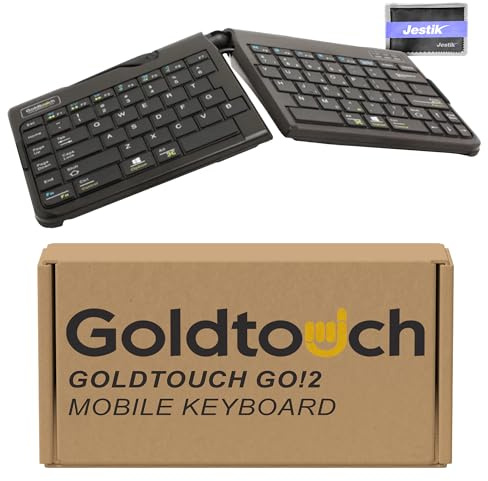 Goldtouch Go!2 Teclado móvil – PC y Mac GTP-0044 Plus Jestik paño de microfibra – Paquete económico