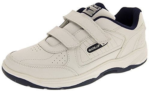 Gola Mens White Touch Fastening Real Leather Wide Fit EE Trainers 10 UK
