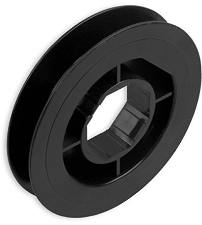 DIWARO® Mini - Gurtscheibe | Durchmesser Ø 115 mm | 40 mm Schlüsselweite | Gurtbreite von 10-15 mm | für achtkant Stahlwelle | Farbe schwarz | Material Kunststoff | Rolladenpanzer, Jalousie, Rollo