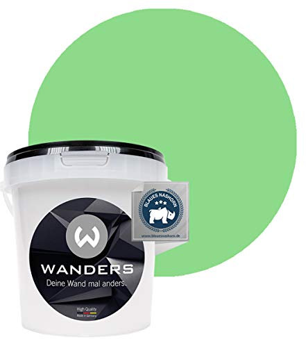 Wanders24 Tafelfarbe (1Liter, Hellgrün) Blackboard Paint - Tafellack - abwischbare Wandfarbe - in 20 Farbtönen erhältlich - Made in Germany