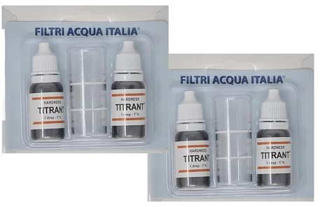 Titrant Set 4 Pezzi Kit Analisi Durezza Acqua (Gradi Francesi) per Misurare Calcare