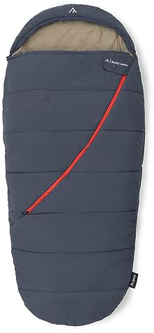 qeedo Buddy Junior Camping Kinderschlafsack - Mumienschlafsack für Frühjahr, Sommer & Herbst - weicher Outdoor-Schlafsack in Eiform für Jungs & Mädchen, 165x80 cm (LxB), mit komprimiertem Packsack