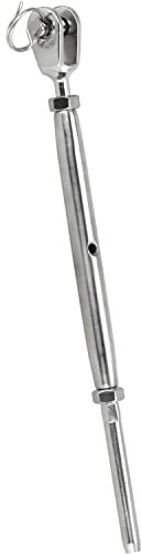 FASTON® Wantenspanner Gabel/Terminal D=4 M8 geschlossen Edelstahl A4 V4A (10 Stück) Seilspanner Gewindeterminal Spanner Spannschraube