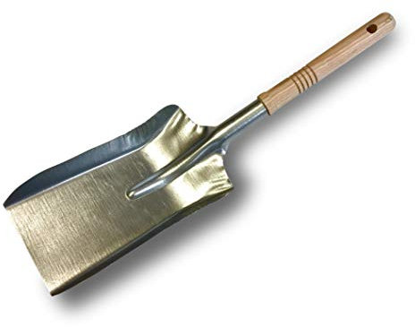 Lot de 3 pelles à charbon ou à cendres en métal | Manche bois | Barbecue cheminée poêle pellet | Kibros 104655x3