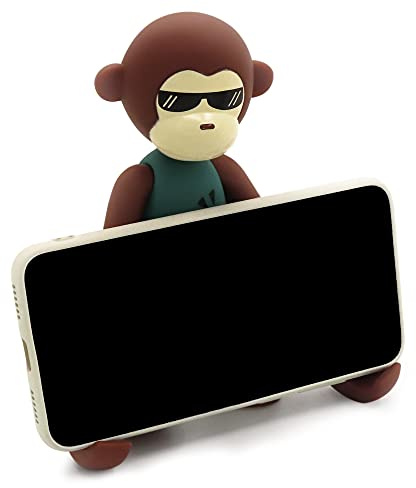 Soyizom Supporto per telefono con scimmietta divertente, supporto per tutti i telefoni mini iPad, angolo regolabile per smartphone, scrivania, tablet, supporto per telefono, verde