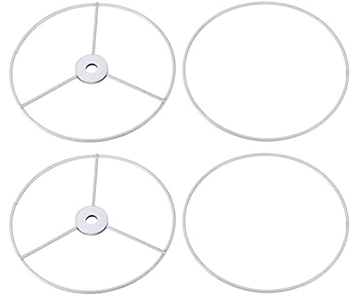 sourcing map 2 Satz Lampenschirm Ring 150 mm Durchm. | Lampenschirm Halterahmen, Zum Verbinden von Lampen Harfe, Gebackene Beschichtungseisen