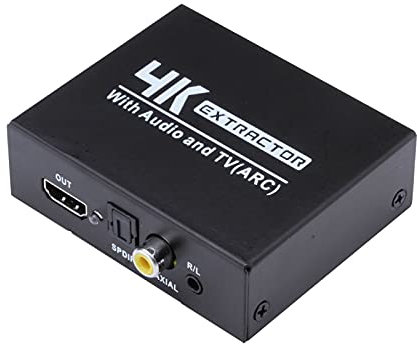 Decodificatore Audio, Splitter Audio Ottico R/L da HDMI a HDMI+, Decodificatore DTS con Uscita 5.1 Splitter Audio HDMI