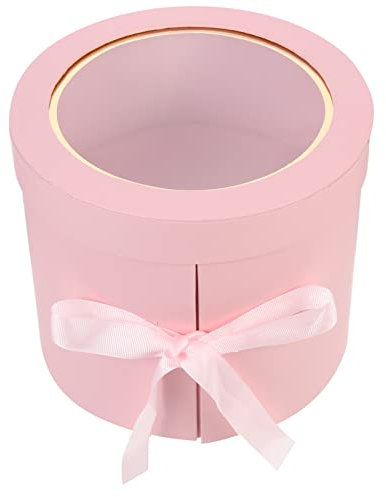 Zerodeko Herzform Pappschachtel Pappdosen Leer mit Deckel und Fenster Rote Box Damen für Geburtstage Hochzeit