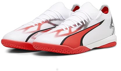 PUMA ULTRA MATCH TT Fußballschuhe Herren, White-Black-Fire Orchid, 43 EU