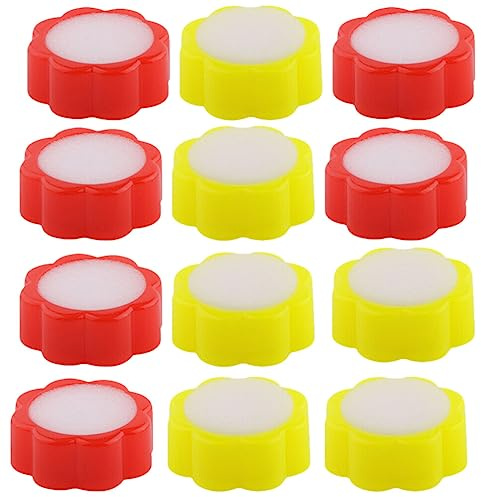 Tofficu Finger Moistener Sponge Pads 12-Pack Desktop Finger Wet Sponges for Money Counting Document Sorting Office Use Non-Slip Moisturizer 2.67X2.67X0.94In