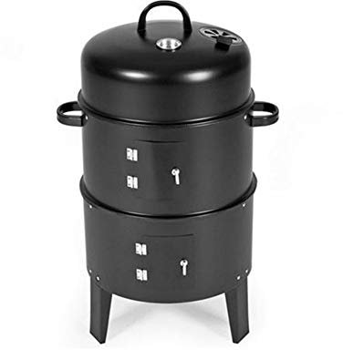 Parrilla de barbacoa de Metal 3 en 1, asador, ahumador, vaporizador, parrilla de barbacoa, portátil, para acampar al aire libre, estufa de carbón, herramientas de cocina, accesorios