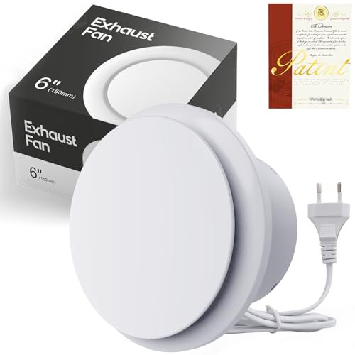 SBONNI Ventilador Extractor de baño 150mm, 16W Extractor baño Silencioso, 310m³/h Extractor Aire per Bagno, Wc, Cucina, Ufficio, Serra, Garage