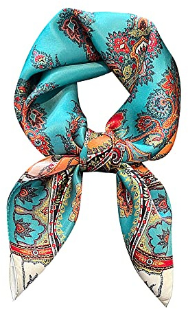 MEISEE 100% Pure Mulberry Silk Scarf 26'x26(in) Square Scarf Head Scarf Neck scarf Headscarf for Women with Gift Packed (23 - Classic Green)
