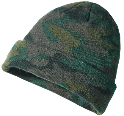 Scheibler Winter-Mütze Herren - Moderne Strick-Mütze Herren im Camouflage Style - Beanie Herren mit Krempe - wärmende Arbeitsmütze maschinenwaschbar