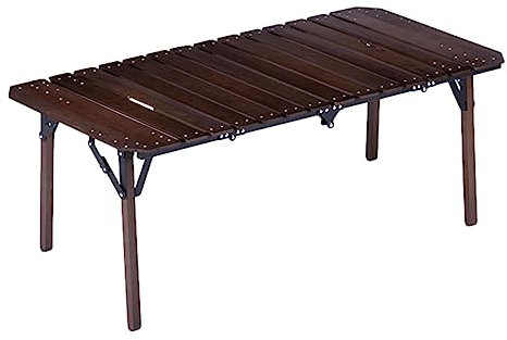 Tragbarer Camping-Küchentisch aus Holz, klappbare Grilltische im Freien, rechteckige, aufrollbare Desktop-Tischplatte aus Aluminium, tragbare Campingküche mit Utensilientischen, faltbarer Camping
