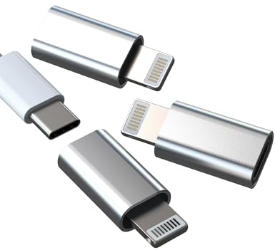 Adaptador de carga USB C a Lightning (3 unidades) Type-c hembra cable de carga hembra para iPhone 14 Pro Max Conector Pd Power Data Sync Converter para Apple MFI Certified para iPad Charger Accesorios