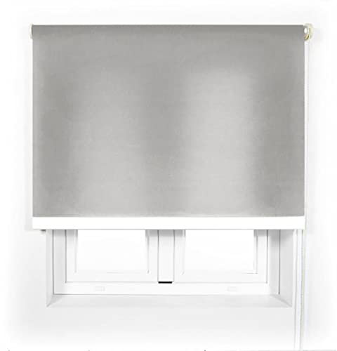 Acomoda Textil - Estor Translucido Liso de Fácil Instalación. Persiana Enrollable para Ventanas y Puertas. (Gris, 120x180 cm)