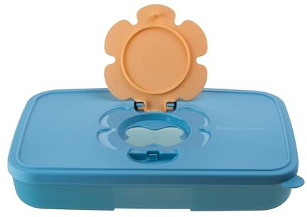 Generisch TW Feuchttücherbox Box flach 650 ml blau orange (inkl. Geschenk-Artikel)