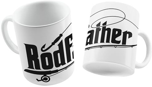 Super Lemon The Rodfather 11oz Ceramic Mug – Funny Fishing Coffee Cup for Dad, Grandpa, or Angler – Great Gift for Fishermen on Father’s Day, Birthday, or Christmas