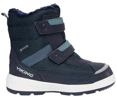 Viking Unisex barn Play Reflex Warm GTX 2V Snow Boot, Marinblå, 35 EU