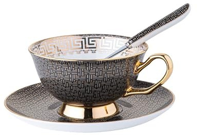 YAIUNHIQ Tasses à thé en porcelaine fine, tasse à café et soucoupe, service de table, tasse à café en porcelaine, tasse à thé en céramique,C