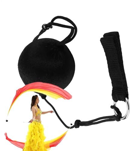 Ghjkldha Weicher Ball für Tanz, Poi -Kettenbälle, Poi Ball für polynesische Tänze, Tragbare Tanzpropie, Bühnenperformance -Tool für Belly Dance, Yoga, Haka und Polynesian Dance