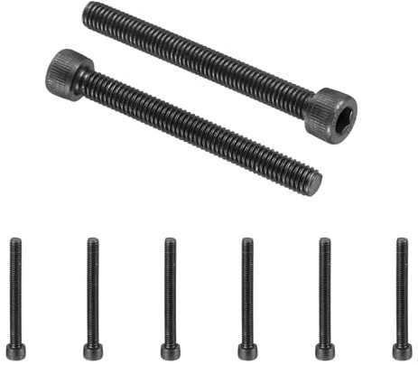 PATIKIL 10 Pcs M6 x 55 mm Hex Socket Head Cap Screws Bolts, 12.9 Grade Carbon Steel Socket Drive Screws, Black Oxide, Full Threads