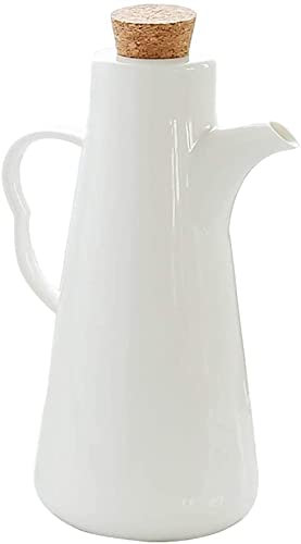 HCZKIUJY Olivenölflasche oder Essigflasche, 480 ml, Ölspenderflasche, Sojasaucen- oder Essig-Menage mit Keramik-Tischplatte, Olivenöl-Spenderflasche, Marmorkeramik (A 1)