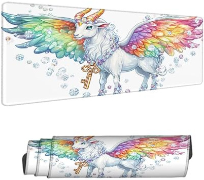 Alfombrilla de Ratón para Juegos, Oveja Alfombrilla Ratón XXL 1500 x 800 MM,ala Escritorio Desk Mat, Mouse Pad con Superficie Suave y Base de Goma Antideslizante, para Oficina Gaming en Casa H-12506