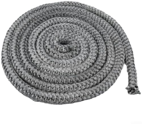 Junta de cuerda para puerta de estufa de leña, sello hermético para estufas de leña, material de fibra de vidrio con alta resistencia al calor hasta 1100F, mejora la eficiencia y sellado de la estufa