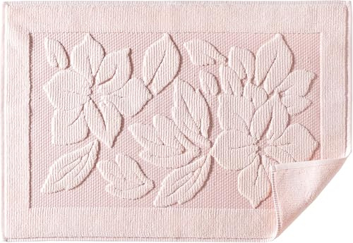 ASTREA TEXTILES Tapis de Bain pour Salle de Bain - Tapis de Sol 100% Coton - Linge de Toilette Lavable (1, Rose Clair)