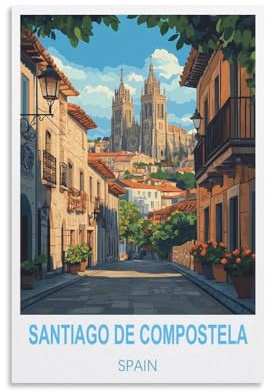Puzzle de 1000 pièces pour Adultes, Saint-Jacques-de-Compostelle (Espagne), Puzzle en Papier, Illustration, Jouet éducatif et intellectuel, 38 x 26 cm