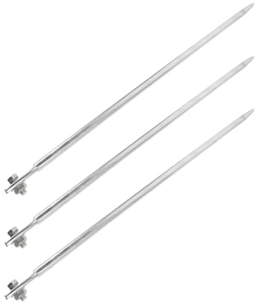 GALPADA Varillas de Puesta a Tierra Galvanizadas de 50 Cm para Uso Doméstico y Exterior, 3 Piezas, Hierro Resistente para Conexión Eléctrica Segura y Estabilización del Sistema Eléctrico