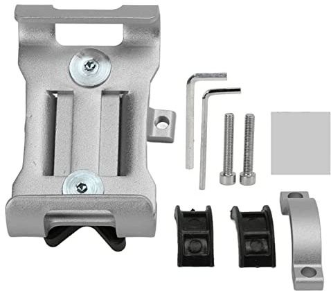 LIYJTK Soporte para TELÉFONO DE Bicicleta DE ALEACIÓN DE Aluminio para Manillar, NAVEGACIÓN, Bicicleta para Exteriores (Plata)